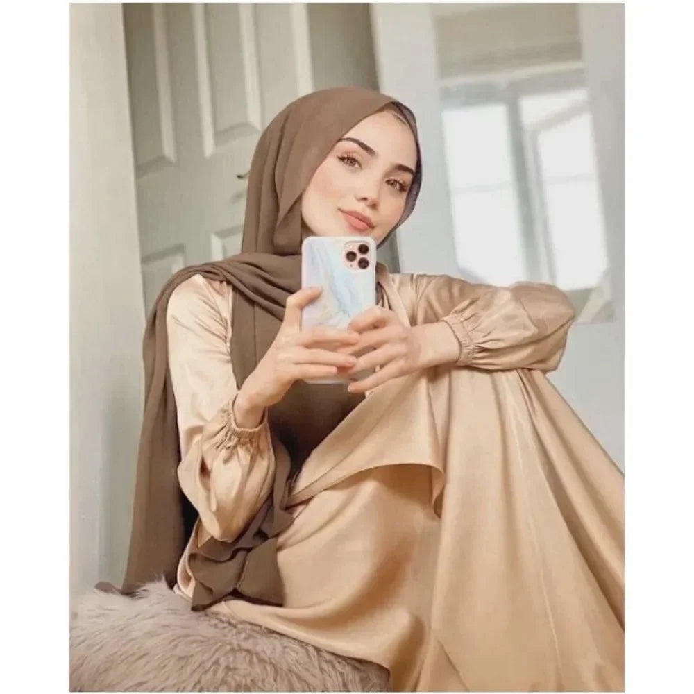 Muslim Chiffon Hijab Solid Color HIjabs Head Wraps Hijabs Scarves Ladies Foulard Femme Veil  Scurf for Women 70*180cm