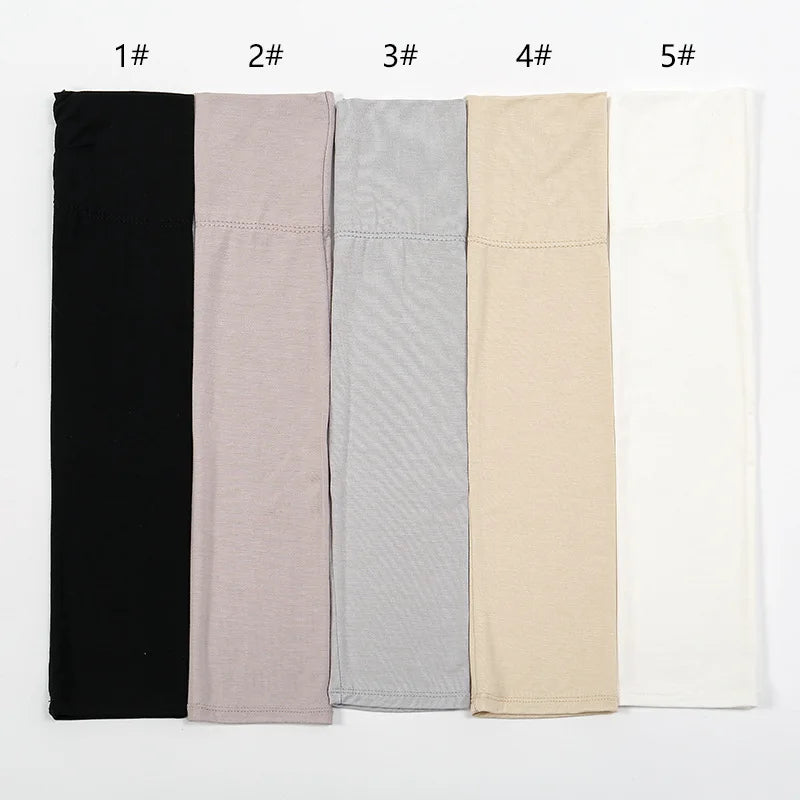 Islamic Arm Cover Stretchy Fabric Abaya Sleeves Muslim Women Oversleeves Sun Protection Arm Warmers Elastic Middle East Clothing