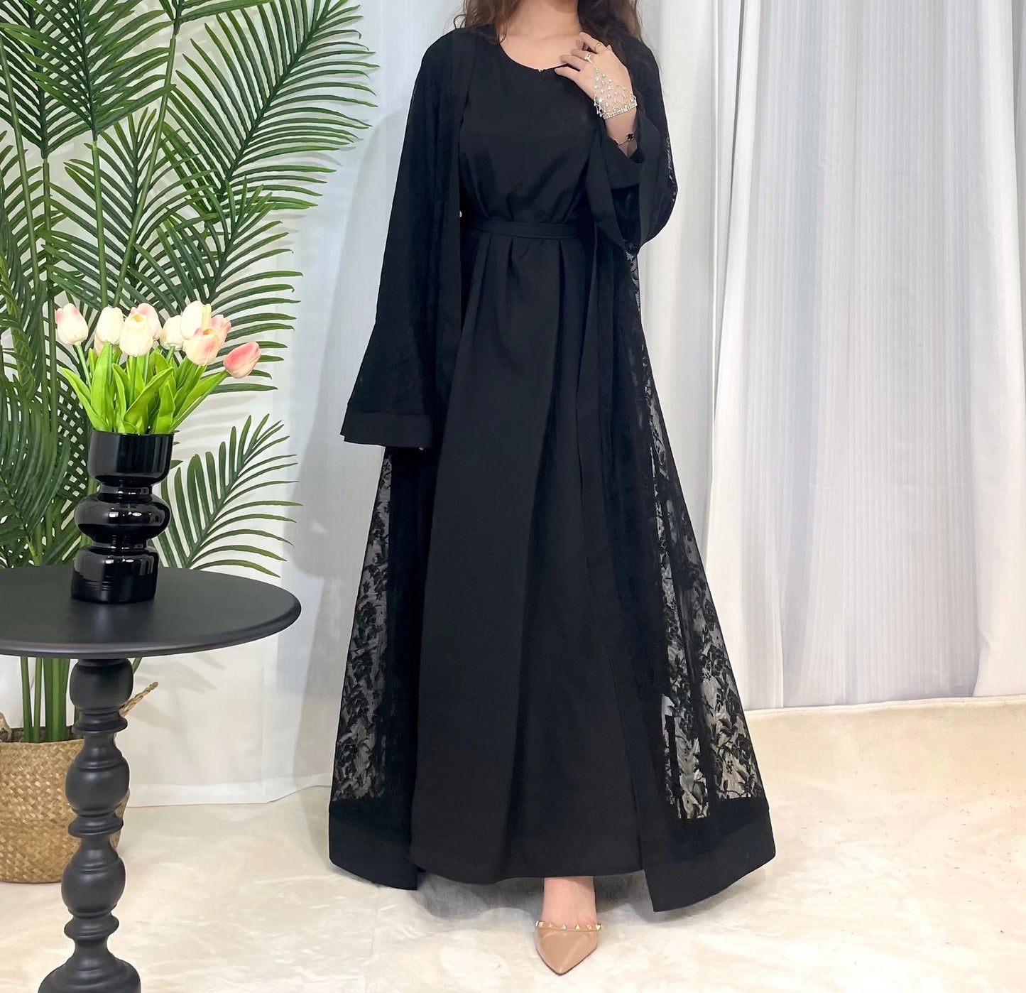 Ramadan Morocco Dubai Muslim Luxury Fashion Women's Islamic Traditional Clothing Arab Dress Kaftan Abaya Robe Robe