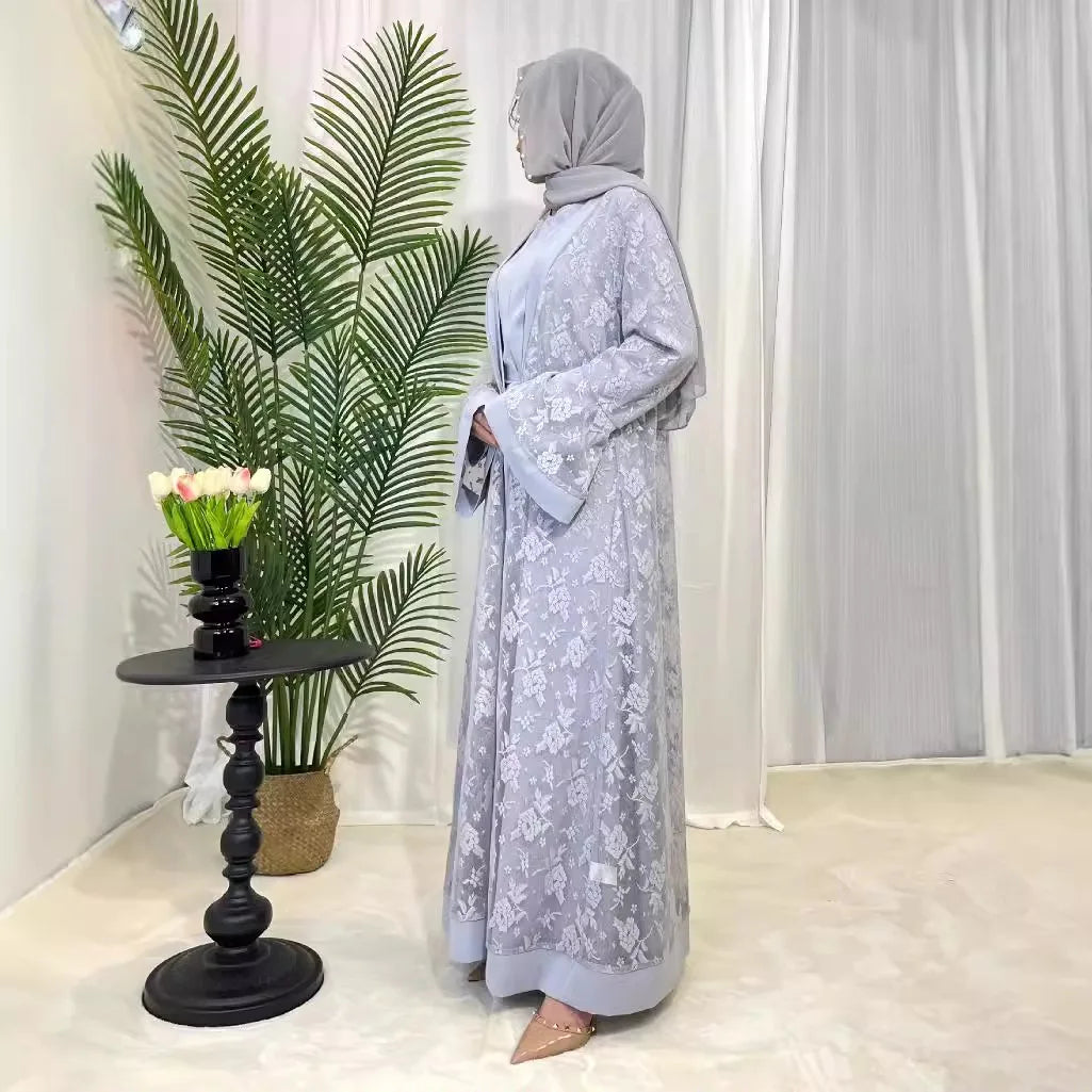 Ramadan Morocco Dubai Muslim Luxury Fashion Women's Islamic Traditional Clothing Arab Dress Kaftan Abaya Robe Robe