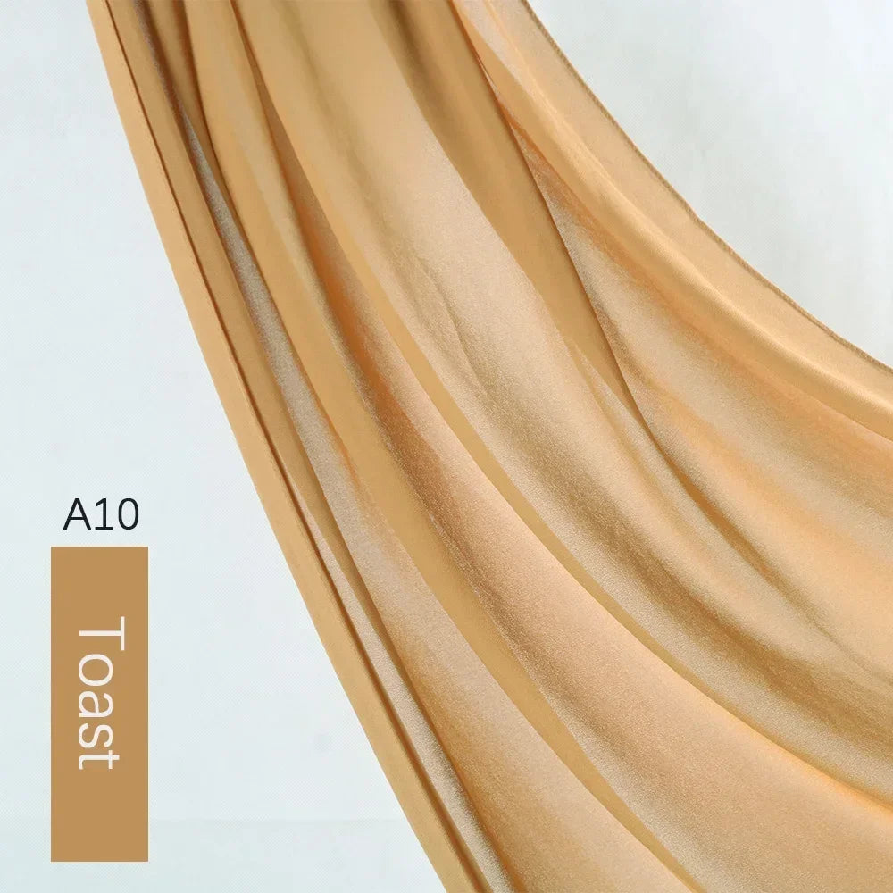 Muslim Chiffon Hijab Solid Color HIjabs Head Wraps Hijabs Scarves Ladies Foulard Femme Veil  Scurf for Women 70*180cm