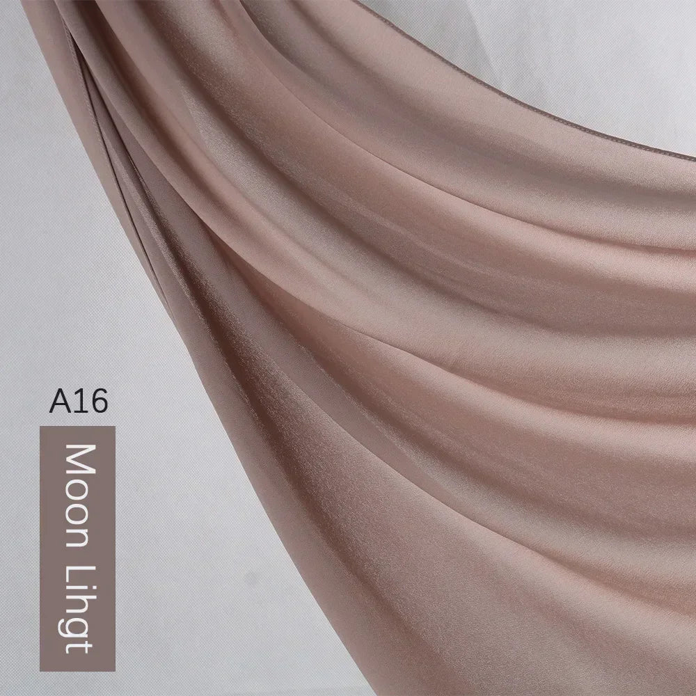 Muslim Chiffon Hijab Solid Color HIjabs Head Wraps Hijabs Scarves Ladies Foulard Femme Veil  Scurf for Women 70*180cm